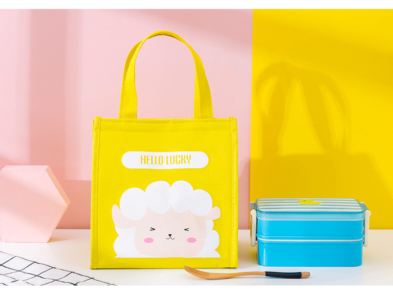 Cross-Border Lunch Bag Insulated Bag Portable Fresh-Keeping Lunch Box Bag Cartoon Student Handbag Lunch Bag Wholesale