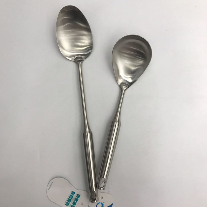 201 Stainless Steel Kitchenware Double Stand Porridge Colander Spatula Long Tongue Short Rice Spoon Customizable Logo 201 Stainless Steel Kitchenware Double Stand Porridge Colander Spatula Long Tongue Short Rice Spoon Customizable Logo