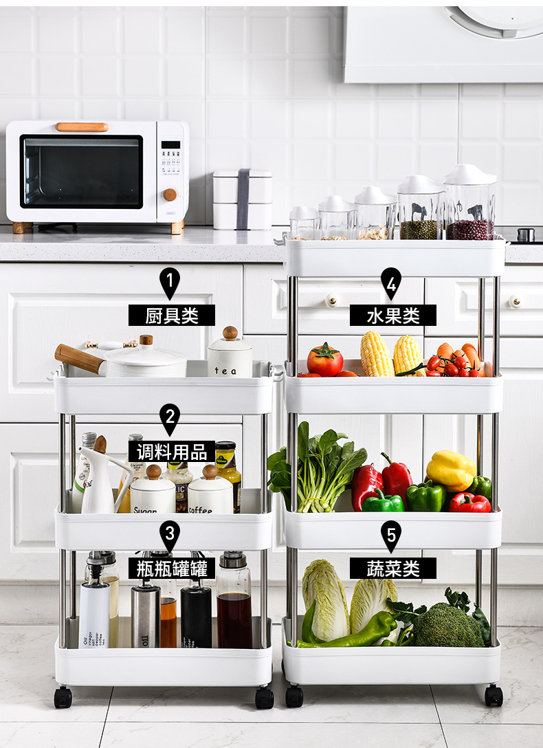 New Plastic Bathroom Bathroom Clamp Storage Rack Kitchen Refrigerator Gap Organizing Cabinet Gap Storage Rack