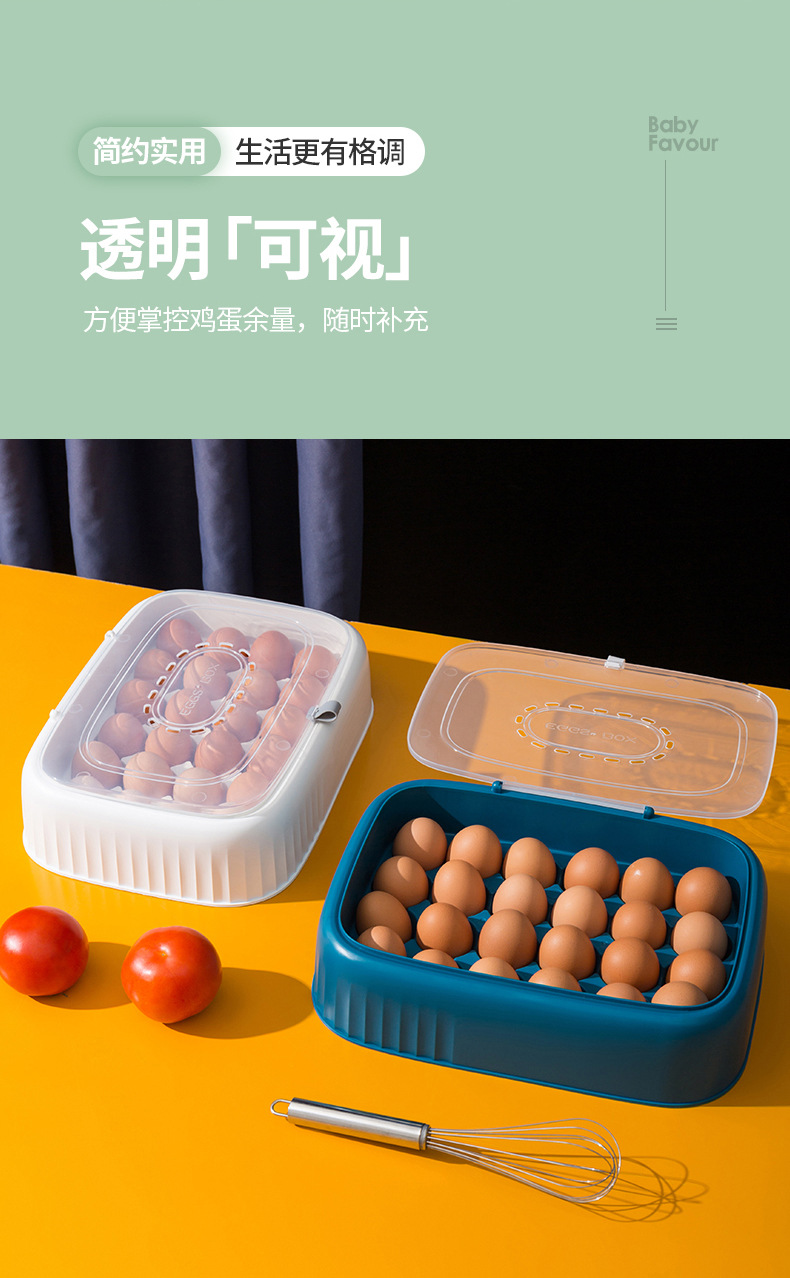 Factory Wholesale Refrigerator Egg Storage Box Storage Box Drop-Resistant Fresh-Keeping Kitchen Egg Shelf Egg Carton Plastic Flip Type Factory Wholesale Refrigerator Egg Storage Box Storage Box Drop-Resistant Fresh-Keeping Kitchen Egg Shelf Egg Carton Plastic Flip Type