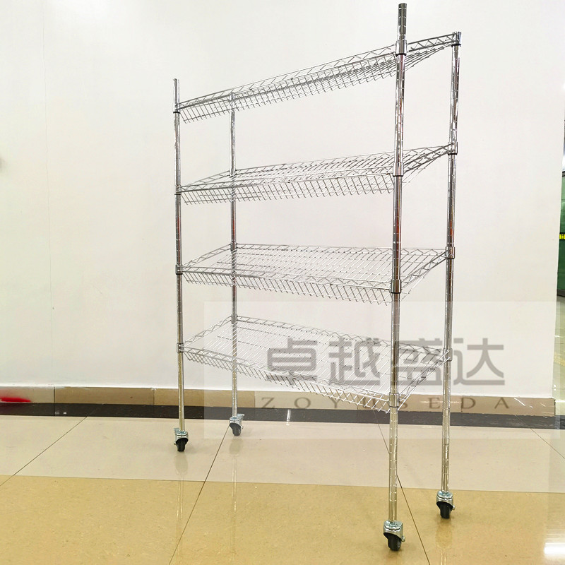 Storage Rack Steel Wire Multi-Layer Storage Rack Storage Mobile Storage Rack Sundries Rack Stainless Steel Color Shelf Storage Rack Steel Wire Multi-Layer Storage Rack Storage Mobile Storage Rack Sundries Rack Stainless Steel Color Shelf