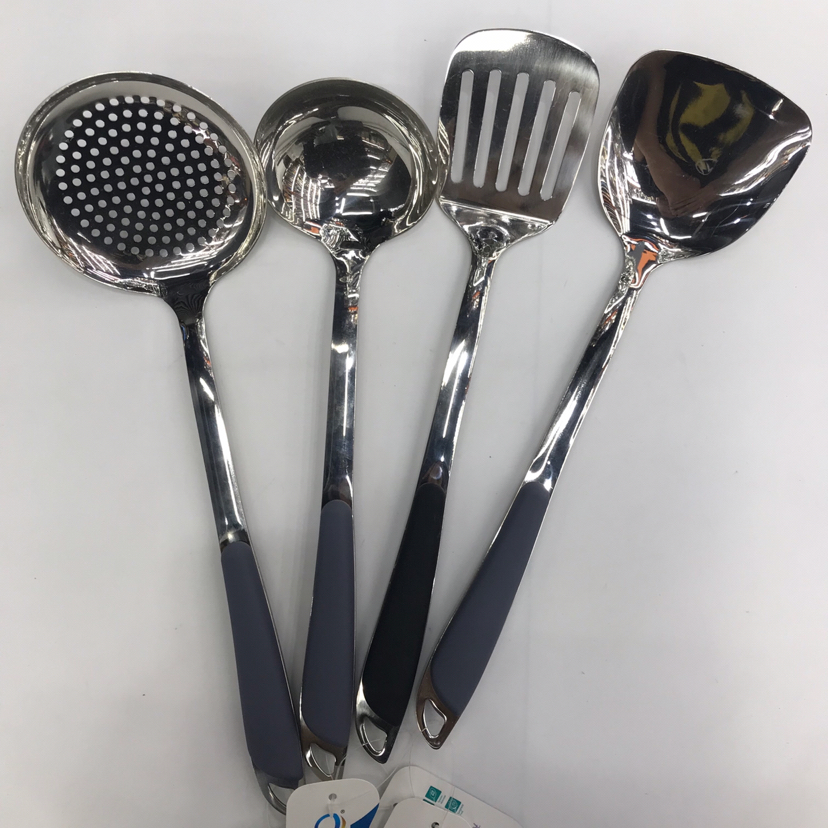 201 Stainless Steel Kitchenware Oblique Handle Plastic Porridge Colander Spatula Long Tongue Drain Short Rice Spoon Customizable Logo 201 Stainless Steel Kitchenware Oblique Handle Plastic Porridge Colander Spatula Long Tongue Drain Short Rice Spoon Customizable Logo