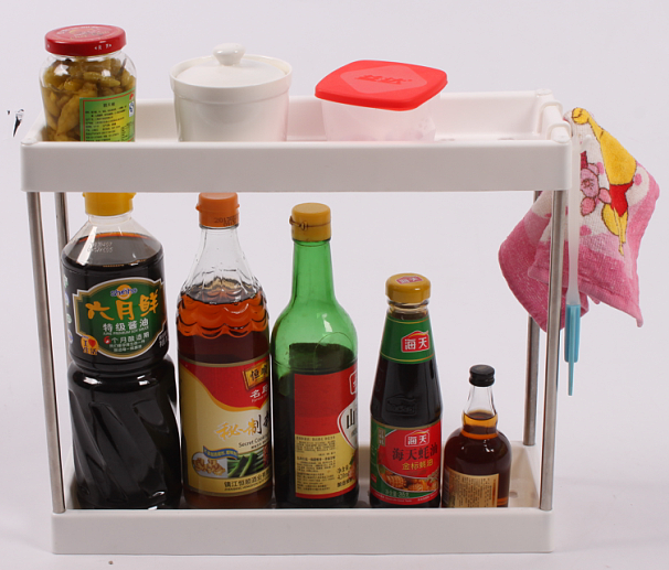 Storage Rack Storage Rack Bathroom Rack Kitchen Rack Two-Layer Rectangular Board Storage Rack