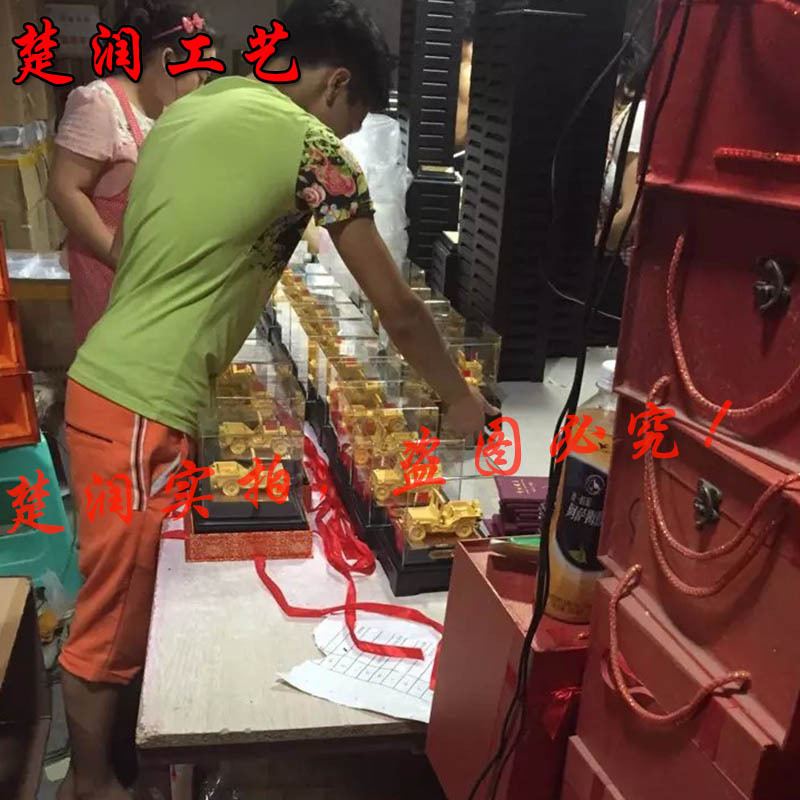 New Listing Gold Foil Crystal Lucky Bag Crafts Decoration Company Promotional Creative Gifts New Exotic