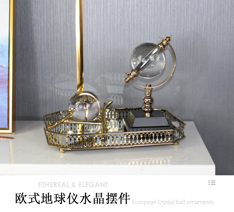 European Office Crystal Ball Decoration Study Desktop Decoration Earth Instrument Crafts Living Room Wine Cabinet Light Luxury Furnishings European Office Crystal Ball Decoration Study Desktop Decoration Earth Instrument Crafts Living Room Wine Cabinet Light Luxury Furnishings