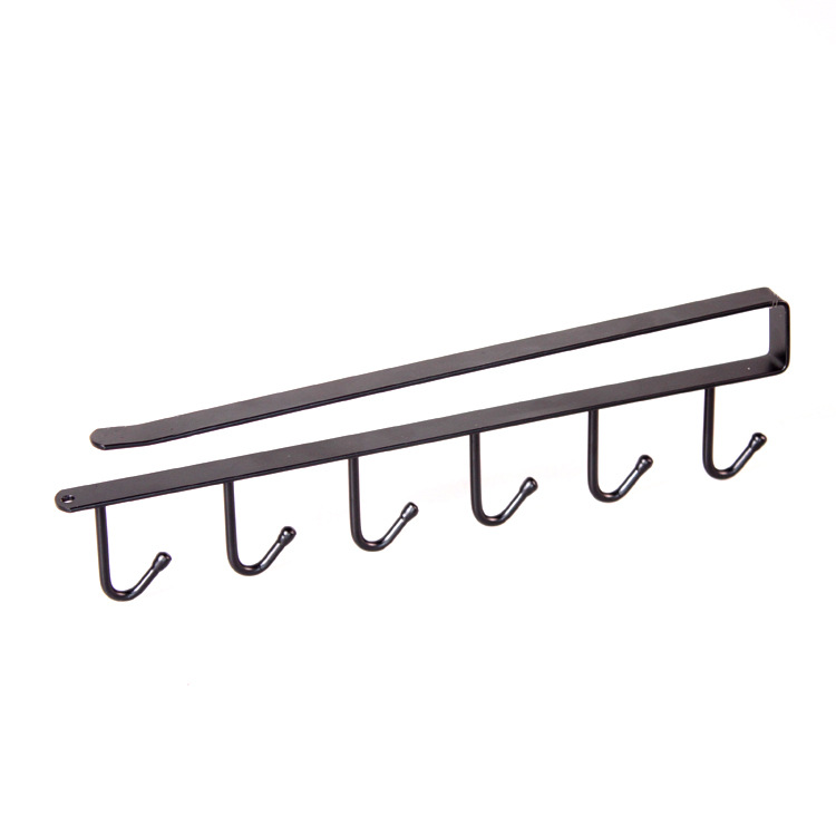 Cabinet Hook Kitchen Six-Piece Nail-Free Storage Rack Creative Metal Iron Art Kitchen Utensils Basket