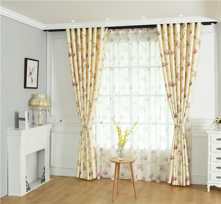 New Pattern Single-Sided Velvet Fabric Thick Living Room Bedroom Curtain Floor Window
