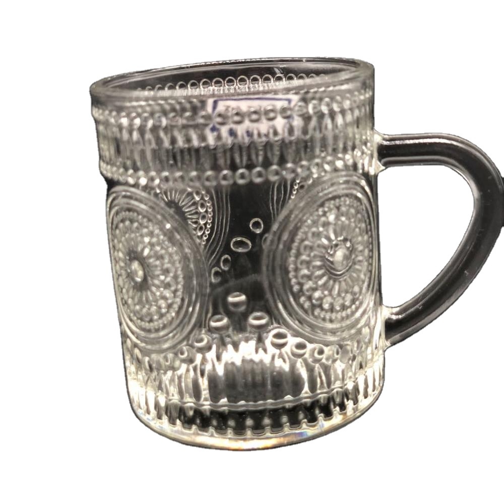 Heat Resistance Double Wall Glass Cup With Lid Handle Cup Gl