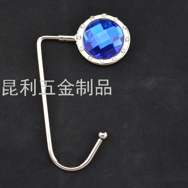 Iron Rod round Diamond Bag Hanger Metal Purse Hook
