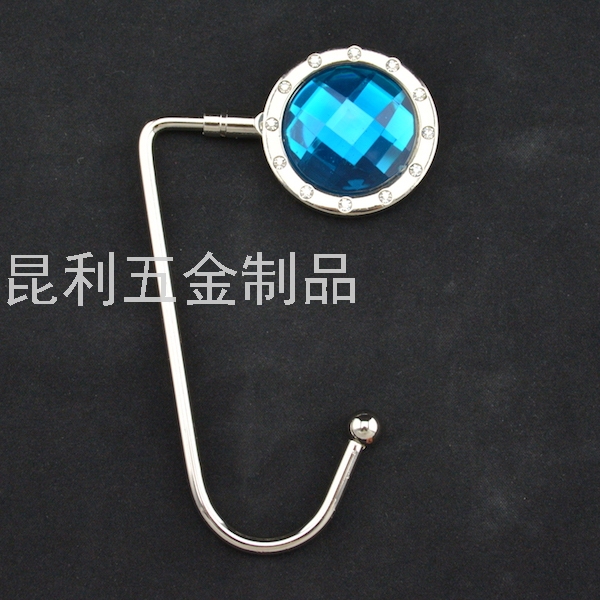 Iron Rod round Diamond Bag Hanger Metal Purse Hook
