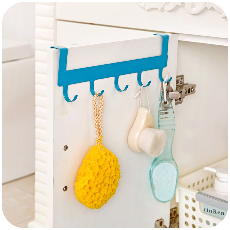 Kitchen Iron Cabinet Door Back Pendant Hook Free Neck Seamless Door Wall Hanging Hook Hook