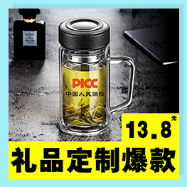 Double-Layer Glass Cup Tea Cup Wholesale Goose Egg Cup Water Cup Tea Glass Bottle Double-Deck Home Water Cup Glass
