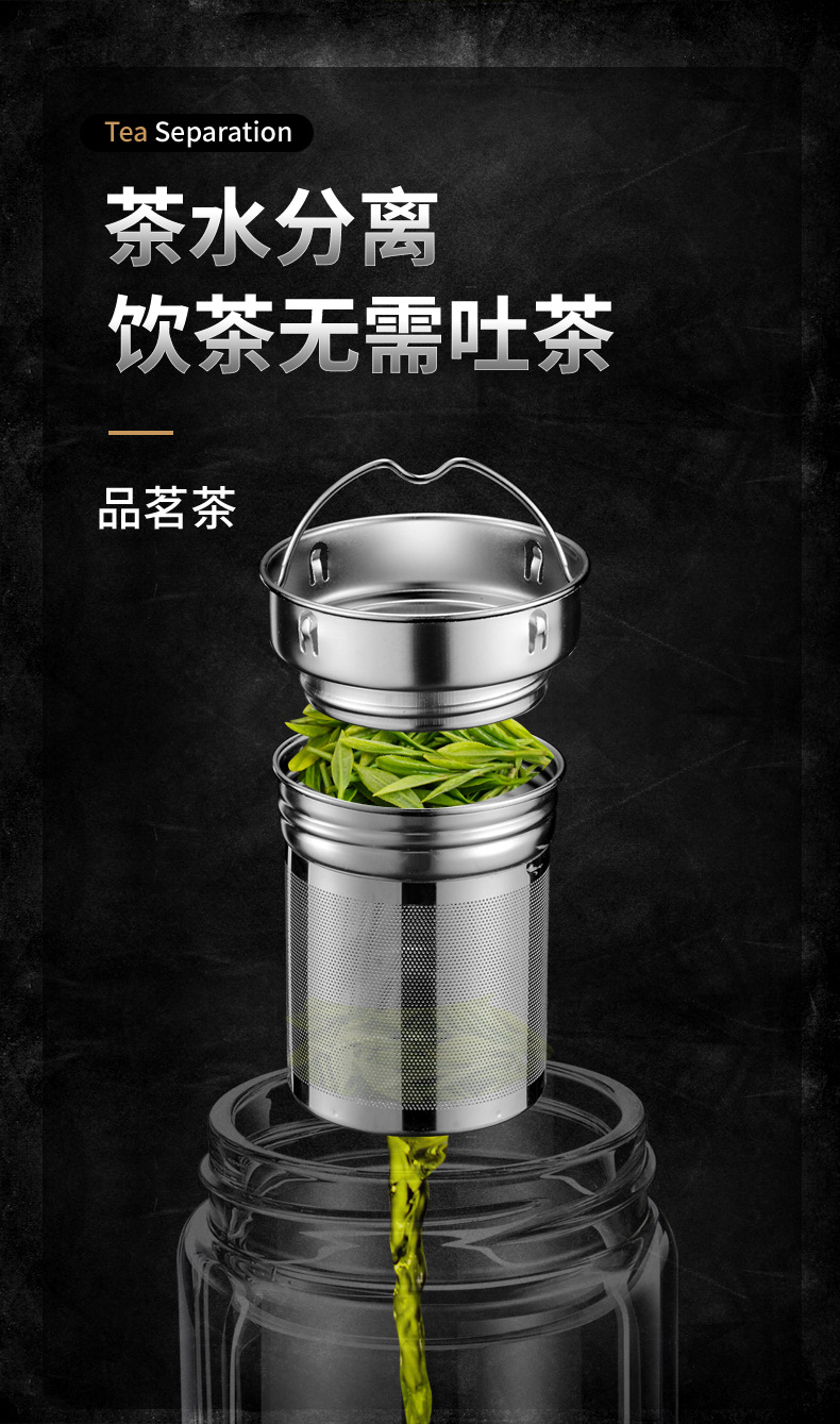 Double-Layer Glass Cup Tea Cup Wholesale Goose Egg Cup Water Cup Tea Glass Bottle Double-Deck Home Water Cup Glass