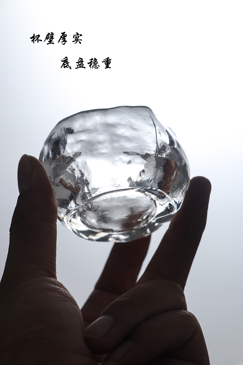 Glass Tea Cup Single Cup Japanese Mini Personal Small Teacup Thickened Glass Cup Sets Master Cup Wholesale