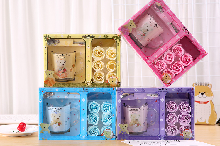 Creative Gift Cup Promotion Gift Return Glass Cup Activity Promotional Novelties Cup Set Opening Gift