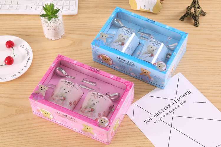 Creative Gift Cup Promotion Gift Return Glass Cup Activity Promotional Novelties Cup Set Opening Gift