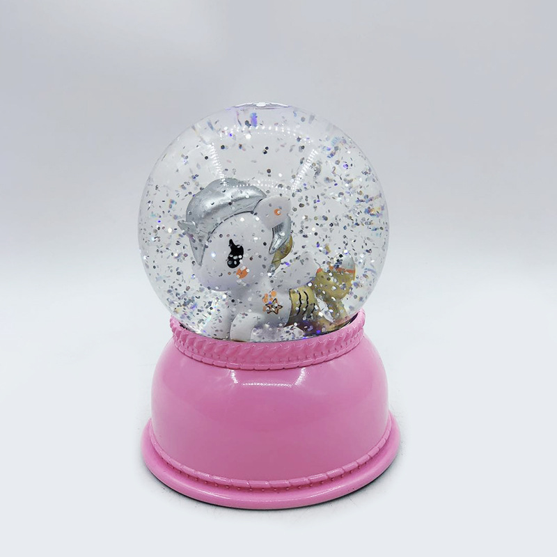 Valentine&#039;s Day Gift Resin Crafts Cartoon Figures Crystal Ball European and American Ins Music Storm Lantern