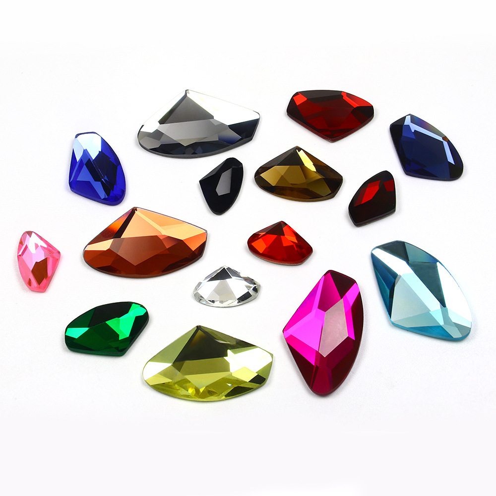 Dongzhou Crystal Axe-Shaped Flat Bottom Glass Drill DIY Crafts Accessories