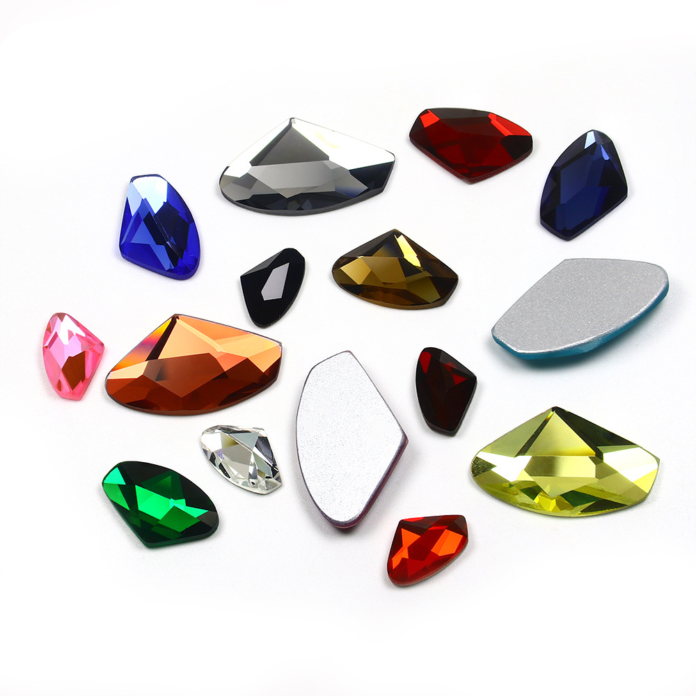 Dongzhou Crystal Axe-Shaped Flat Bottom Glass Drill DIY Crafts Accessories