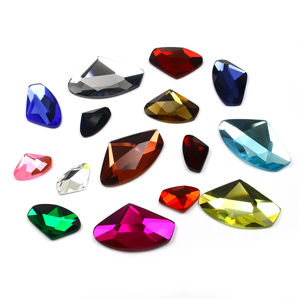 Dongzhou Crystal Axe-Shaped Flat Bottom Glass Drill DIY Crafts Accessories