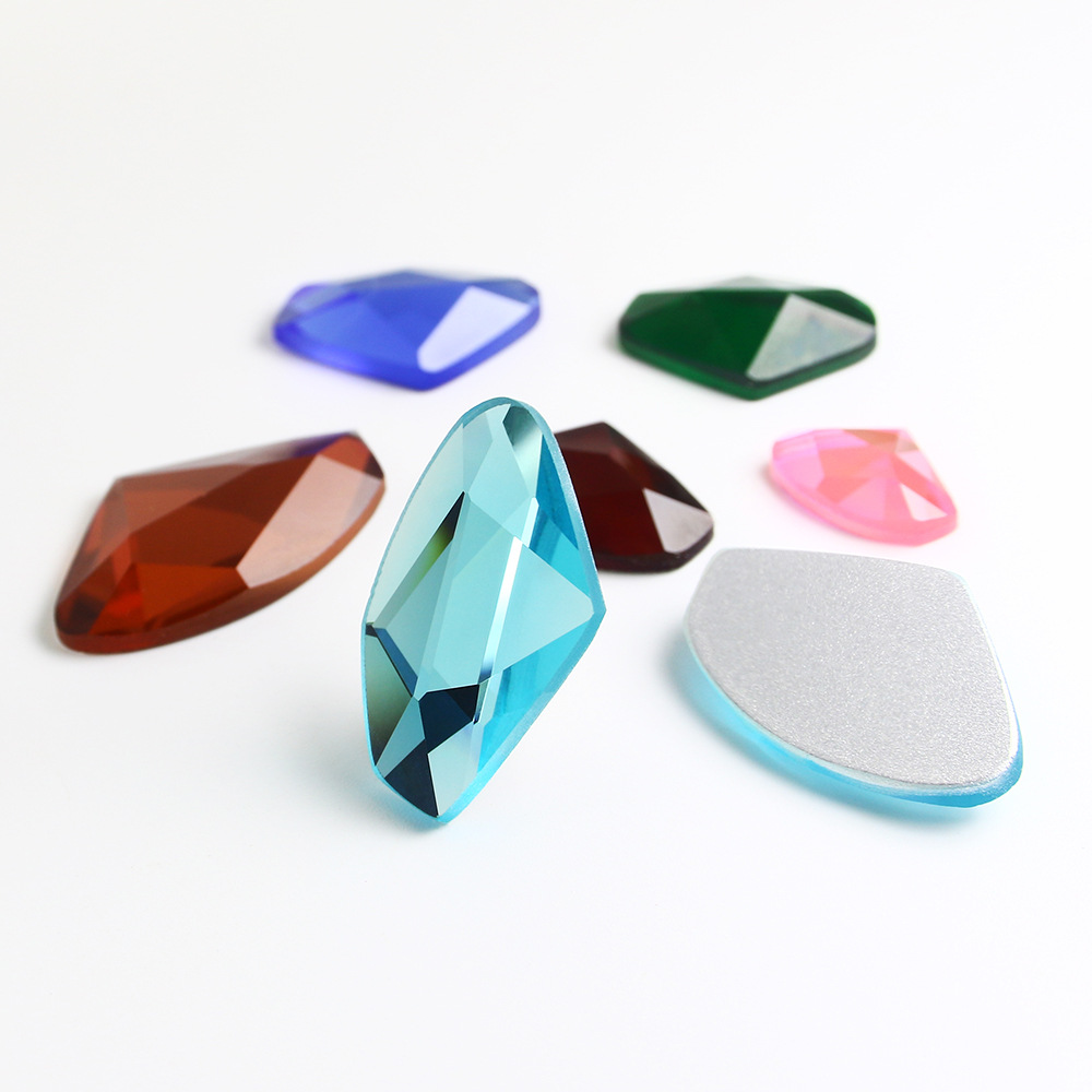 Dongzhou Crystal Axe-Shaped Flat Bottom Glass Drill DIY Crafts Accessories