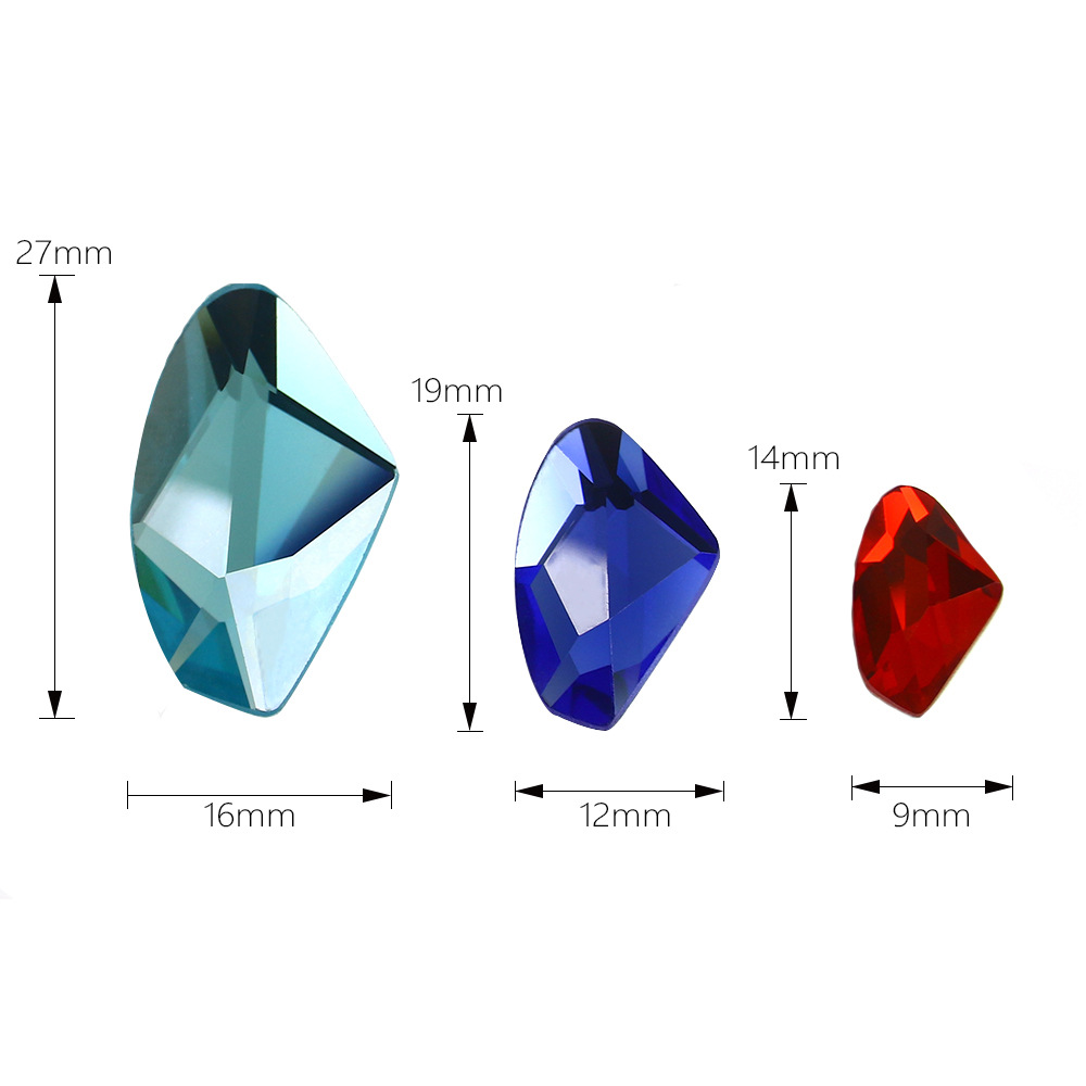 Dongzhou Crystal Axe-Shaped Flat Bottom Glass Drill DIY Crafts Accessories Dongzhou Crystal Axe-Shaped Flat Bottom Glass Drill DIY Crafts Accessories