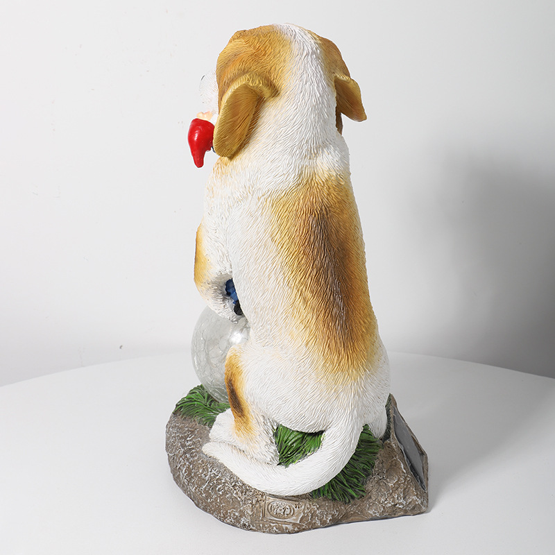 Domestic Ornaments Wholesale Cross-Border New Independent Station Crystal Ball Resin Crafts American Puppy Eating Elf Domestic Ornaments Wholesale Cross-Border New Independent Station Crystal Ball Resin Crafts American Puppy Eating Elf
