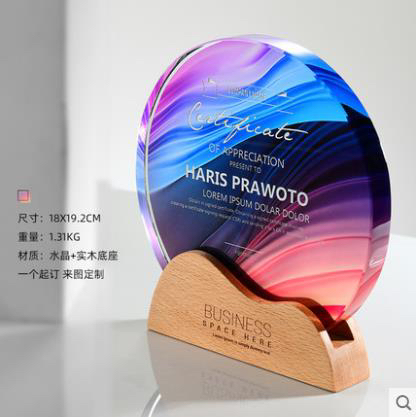 Crystal Metal Creativity Decoration Photo Home Decorative Gift Crafts Medal