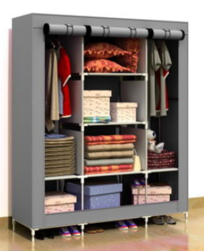 Wardrobe closet door curtain type three coated non-woven fabric