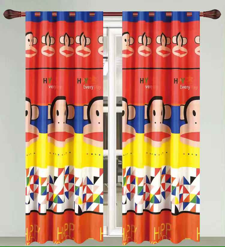 Children's Room Cartoon Bay Window Floor Curtain Finished Shading Sunshade Fabric Curtain Can Also Be Customized Children's Room Cartoon Bay Window Floor Curtain Finished Shading Sunshade Fabric Curtain Can Also Be Customized
