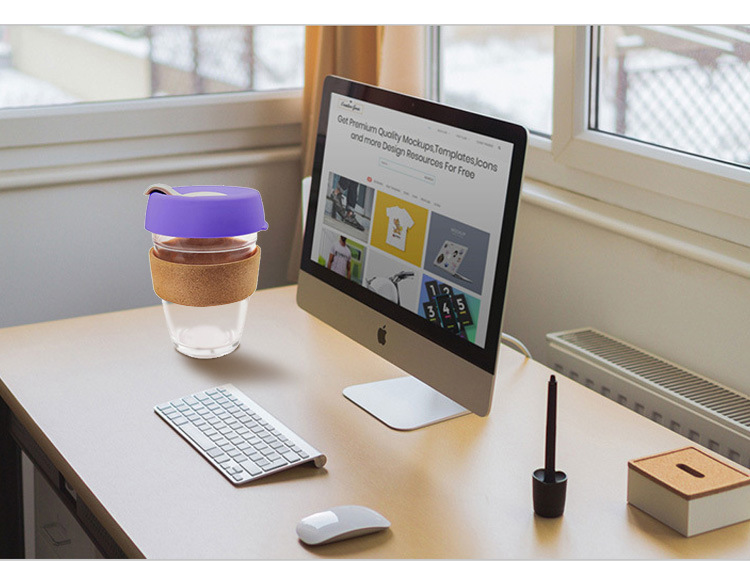 Amazon Hot Glass Coffee Cup Silicone Coffee Cup Water Cup Silicone Glass Cup Creative Glass