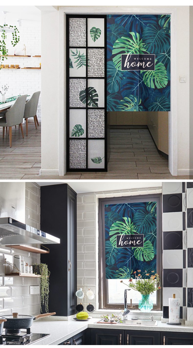 Nordic Fabric Door Curtain and Partition Curtain Household Bedroom Kitchen Covering Cloth Curtain Toilet Half Curtain Punch-Free Nordic Fabric Door Curtain and Partition Curtain Household Bedroom Kitchen Covering Cloth Curtain Toilet Half Curtain Punch-Free