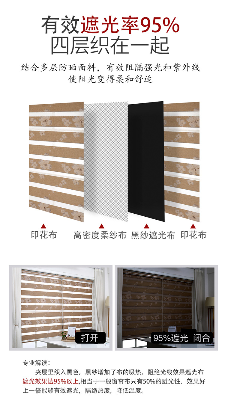 Supply Direct Sales High Shading Soft Gauze Curtain Punch-Free Venetian Blind Multi-Layer Sunscreen Fabric Isolation Light Supply Direct Sales High Shading Soft Gauze Curtain Punch-Free Venetian Blind Multi-Layer Sunscreen Fabric Isolation Light