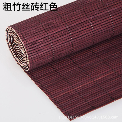 Bamboo Curtain Bamboo Curtain Bamboo Roller Shutter Semi-Finished Fabric Decoration Thick Chips Woven Carbonized Tea House Balcony Sunshade