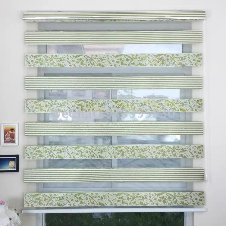 Thickened fabric jacquard louver curtain roller shade shading soft gauze shade living room bay window bedroom balcony Thickened fabric jacquard louver curtain roller shade shading soft gauze shade living room bay window bedroom balcony