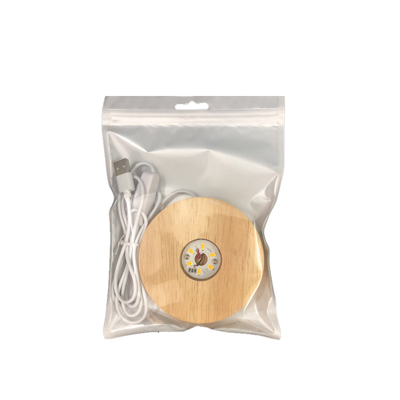 Solid Wood Luminous Crystal Base USB Interface 5V Switch Wooden Luminous Base Small Night Wood crafts Solid Wood Luminous Crystal Base USB Interface 5V Switch Wooden Luminous Base Small Night Wood crafts
