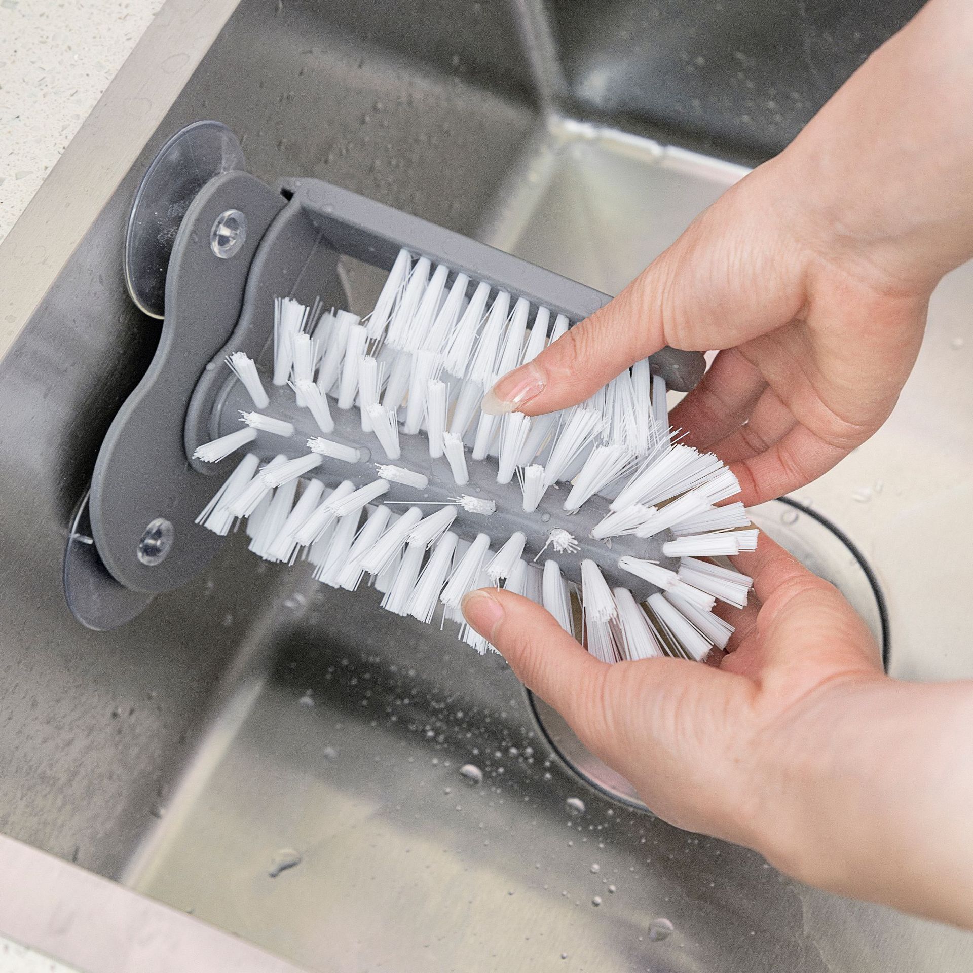 Douyin Online Influencer Hot-Selling Removable Suction Cup Lazy Cup Brush Glass Cup Cleaning Brush Rotating Water Cup Teacup Cup Brush Wash Cup Brush