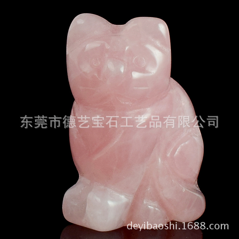 Factory Crystal Kitten Animal Ornaments Pink Crystal Carved Kitten Crafts Crystal Animal Factory Crystal Kitten Animal Ornaments Pink Crystal Carved Kitten Crafts Crystal Animal