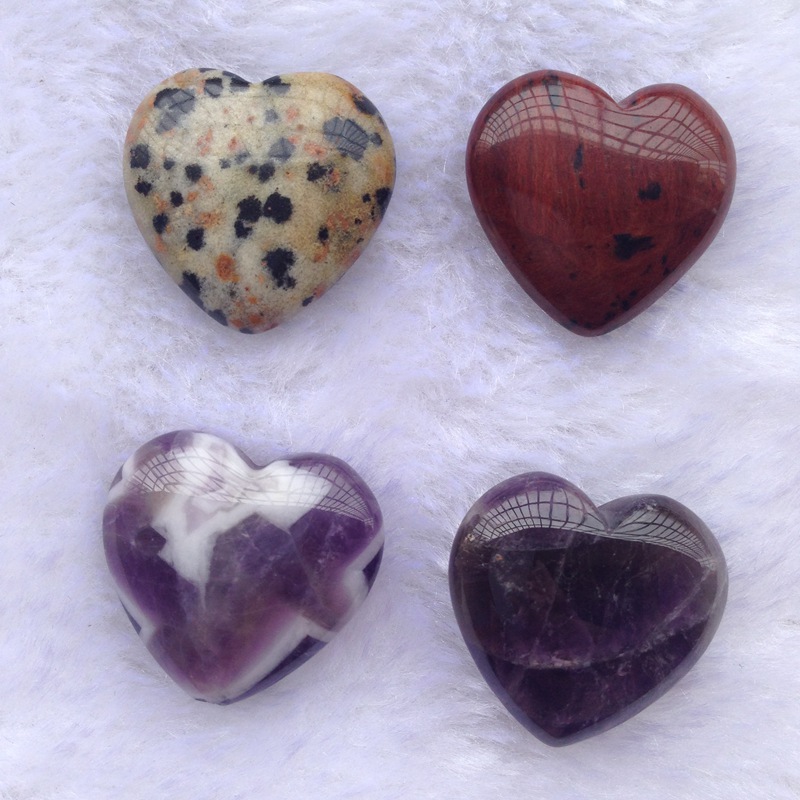 Factory in Stock Natural Pink Crystal Crystal 2cm Heart-Shaped Gift Love Heart Decoration Gifts Gemstone Crafts