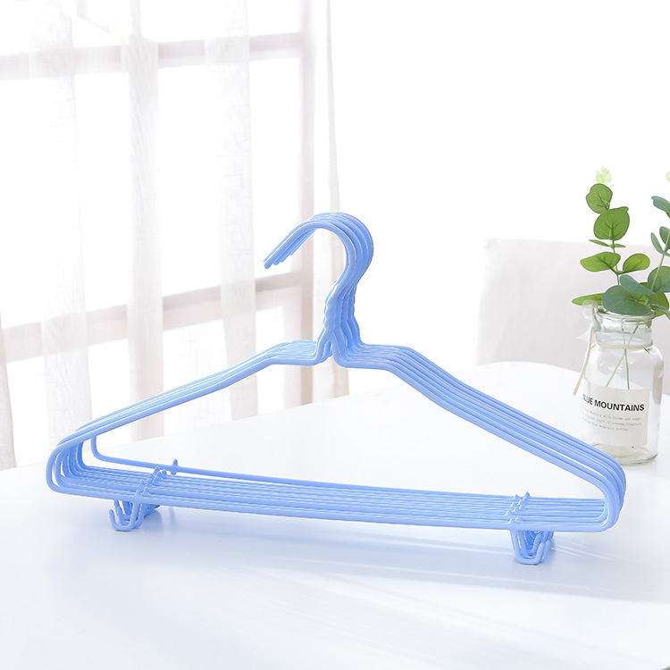 615 New Pure Powder Clothes Hanger Plastic Dipping Seamless Iron Wire Non-Slip Bold Wet and Dry Adult Hanger with Hook 615 New Pure Powder Clothes Hanger Plastic Dipping Seamless Iron Wire Non-Slip Bold Wet and Dry Adult Hanger with Hook