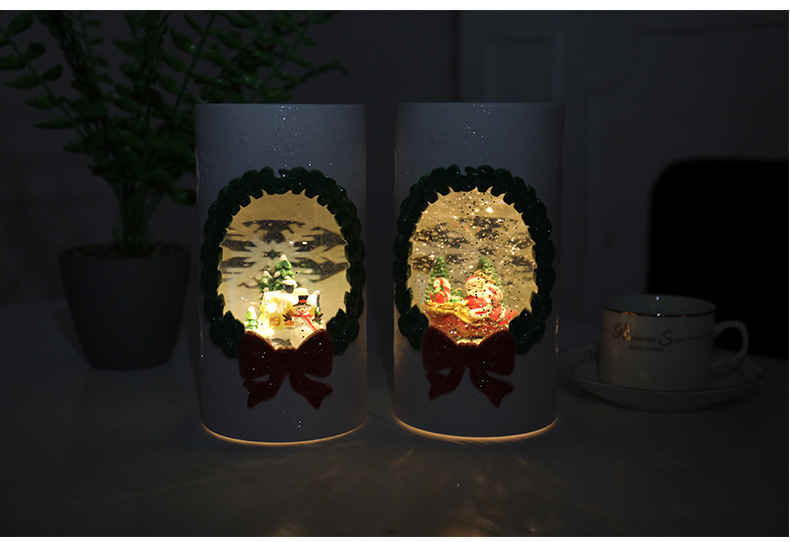 Cylindrical Wax Crafts Night Light Warm Home Novel Gift Crystal Candle Christmas Gift Cylindrical Wax Crafts Night Light Warm Home Novel Gift Crystal Candle Christmas Gift