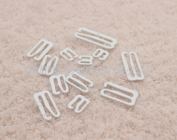 Underwear bra accessories iron bag plastic buckle 8 9 word adjustment button black and white DIY connection hook hook color can be customized