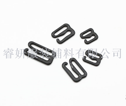Underwear bra accessories iron bag plastic buckle 8 9 word adjustment button black and white DIY connection hook hook color can be customized