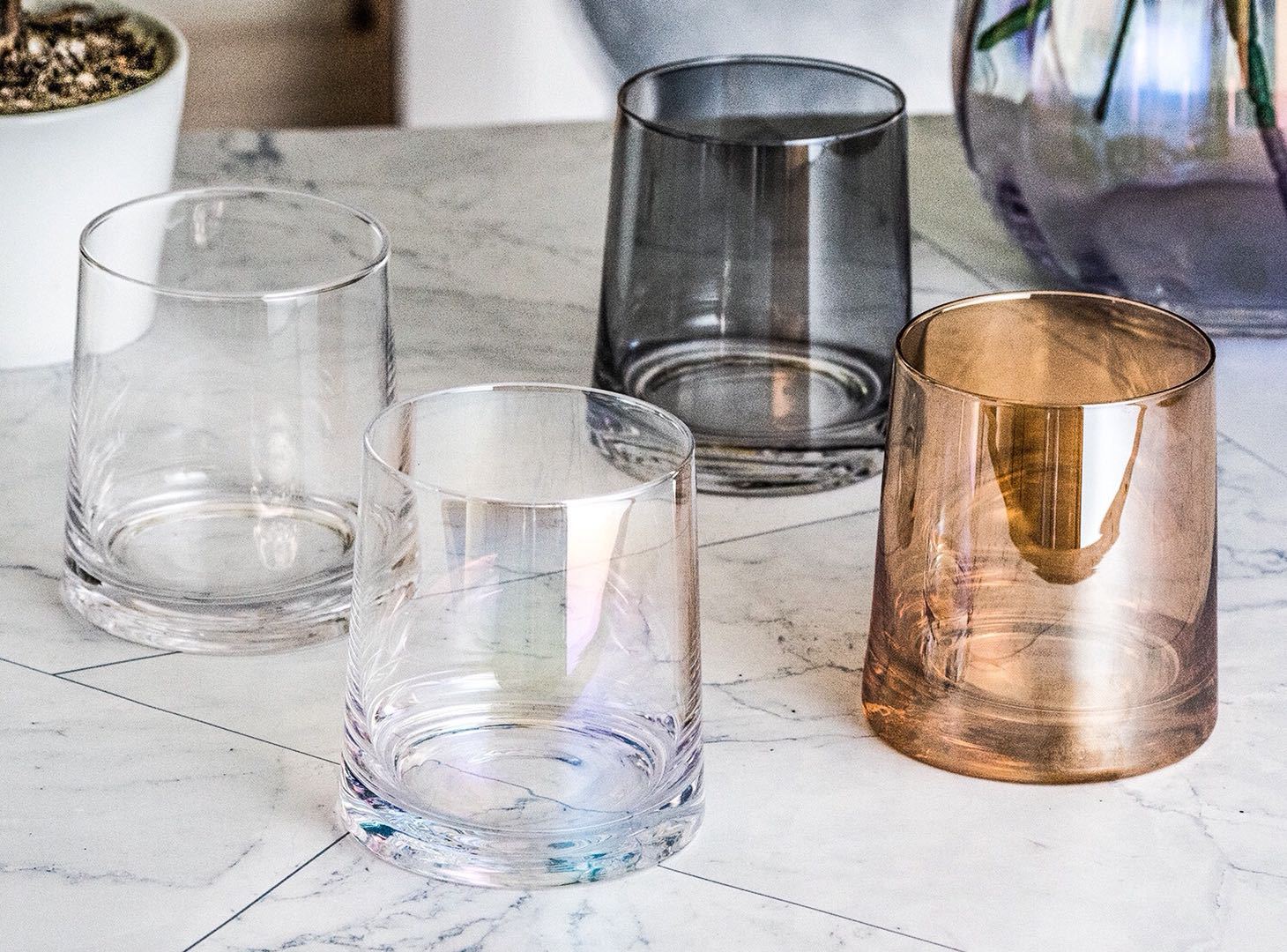 Colorful Nordic Style Colorful Glass Cup Simple Internet Celebrity Drinking Cup Restaurant Whiskey Household Cups