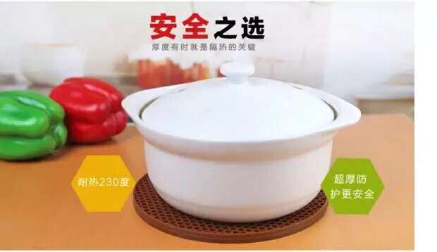 New round honeycomb silicone small heat insulation pad.