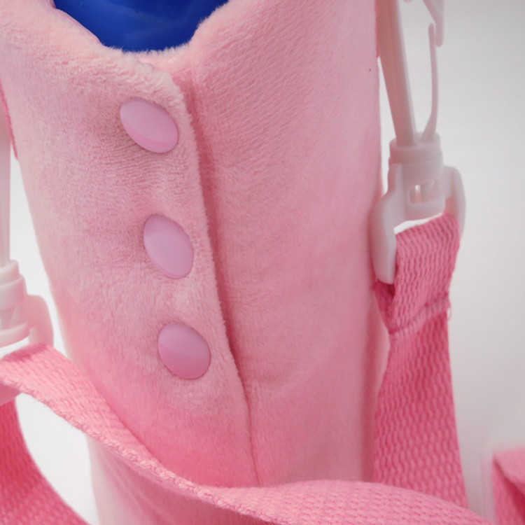 Currently Available Crossbody Plush Rabbit Cup Cover Cute Animal Heat Insulation Transparent Glass Cup Tube Universal