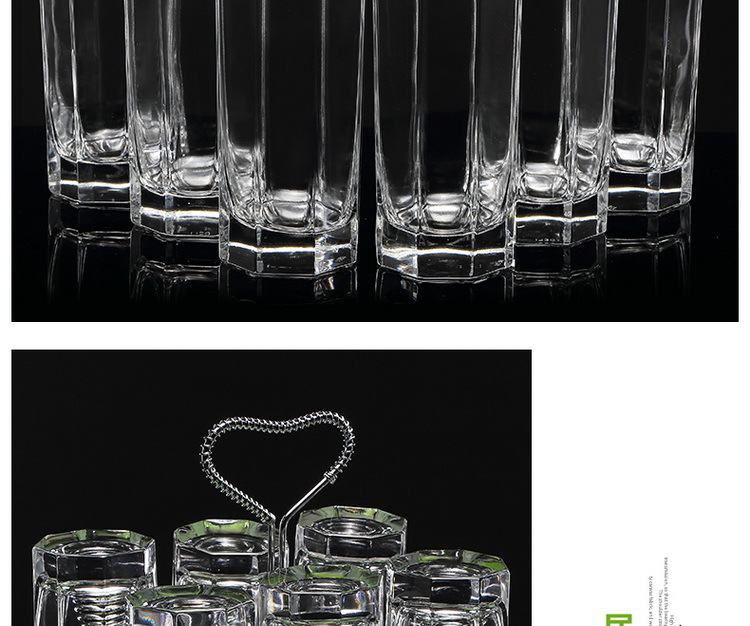Green Apple Heat-Resistant Square Water Cup Juice Cup Tea Cup Whiskey Liquor Glass Beer Steins Glass Cup
