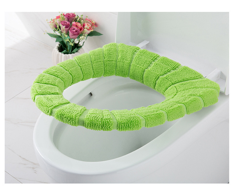 Toilet Seat Cushion Household Four Seasons Toilet Seat Cover Universal Toilet Seat Cover Three-Piece Set Winter Toilet Toilet Washer Thickened