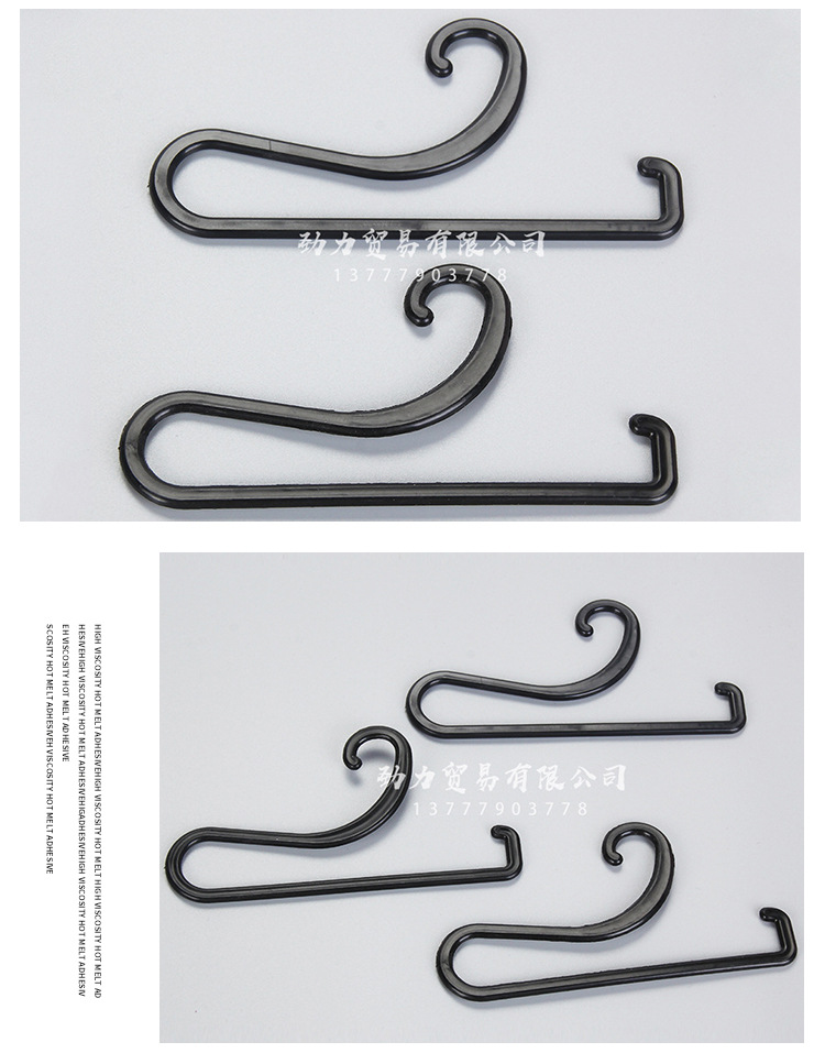 In Stock Wholesale Clothes' Packaging Hook Pp Plastic Fashion Ornament Black Paper Card Hook Scarf Scarf Hook