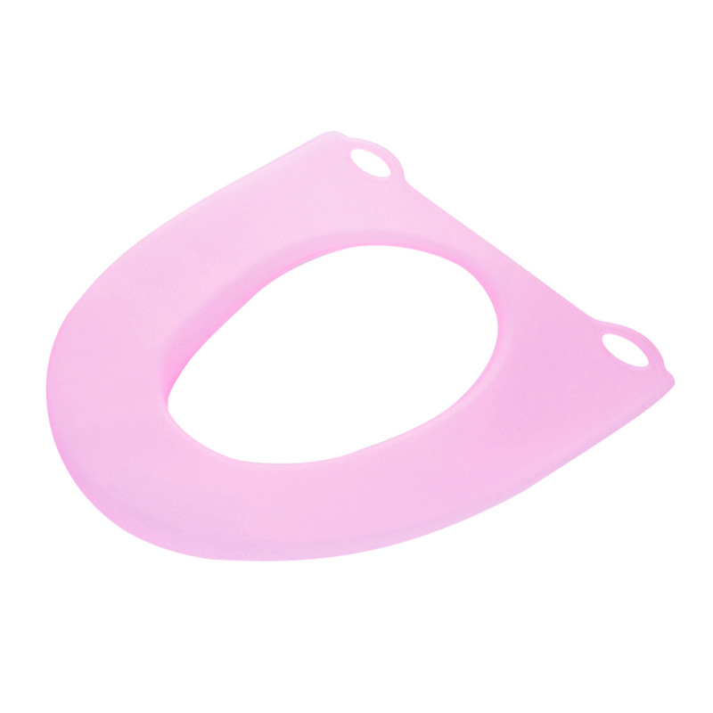 Silicone Foldable Toilet Mat Travel Portable Washable U-Shaped Rental Toilet Waterproof Toilet Closestool Cushion